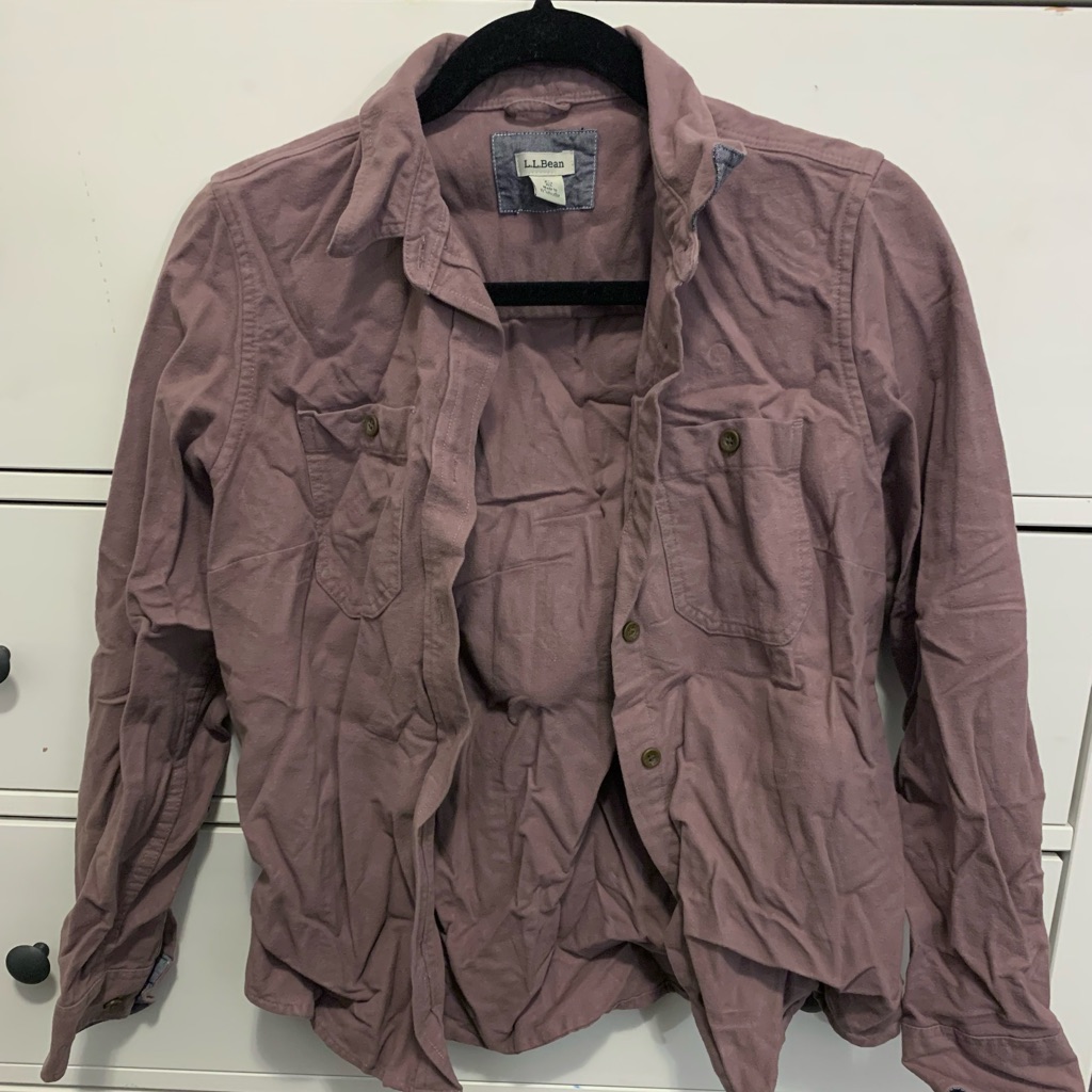 Solid L.L Bean Flannel Button Up